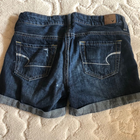 American Eagle Women's Denim Jean Shorts Size 0 - Picture 2 of 2